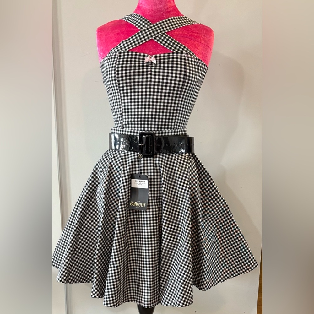 NEW Gingham Print Skirt. Size XL. With Stretch And Pockets!Made in Canada 🇨🇦